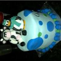 Cow And Penguine Birthday Cake 