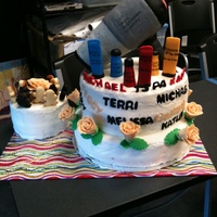 Salon Cake This cake was make for my boss and co-worker. This was my first cake I made and I have'nt stop