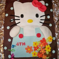 Hello Kitty Cake This was for my daughters 4th birthday, I started making her cakes because she is allergic to dairy and eggs. I can't purchase cakes...