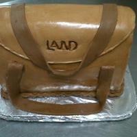 Land Purse Chocolate cake covered with chocolate sugar paste