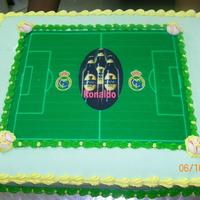 Soccer Cake Soccer playing field.Guinness cake . He love the guinness brew