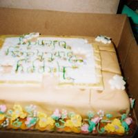 Puzzle Cake I loved this cake, but the picture didn't come out. Yes its upside down. Its a puzzle on a table top. I cut the pieces with an exact-o...