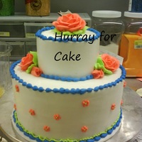 Mini Baby Shower Cake 4"round on a 8" round