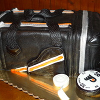 Hockey Bag 50Th Birthday This cake was inspired by natskys version. Thanks for sharing it. A thick layer of buttercream under a thick layer of mmf allow me to add...