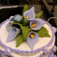 Hand Formed Gum Paste Calla Lily/leaves Cake Topper I made this Calla Lily & Leaves Gum Paste Topper for my Final Project at the Wilton's Masters Course