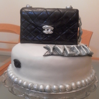 Channel Bag My first bag!! made of chocolate and vanilla filling.