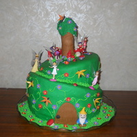 Topsy-Turvy Fairy Cake This is my first topsy -turvy cake. Made from scratch vanilla bottom tier, and chocolate top tier, homemade buttercream icing and filling....