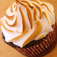 S'more Cupcakes Chocolate cupcakes with graham cracker crust bottoms. Iced with toasted marshmallow icing.