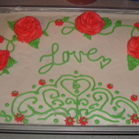 My First Decorated Cake I just took my first class Monday, but decided that I would play with frosting! So I made this cake for fun! I think it turned out rather...