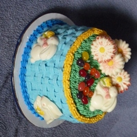 Easter 2011 My first basket weave attempt. Good thing it was a 6" cake.
