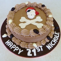 Scull And Cross Bones Cake 