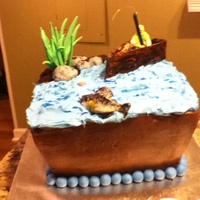 Gone Fishing This was my husbands birthday cake, not perfect but made it in only a few hours.