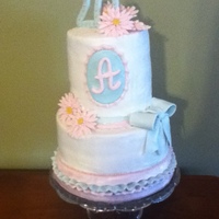 20Th B-Day This was a cake for my daughter. She wanted a pretty, vintage looking cake with daisies. This is what I came up with. It bulged and nearly...