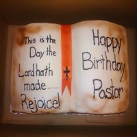 Large Hand Carved Bible Cake 