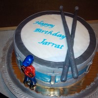 Drum Cake With Figure 