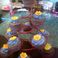 Spring Cupcake purple and white cream filling cupcake