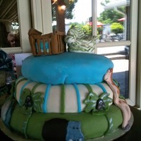 Baby Shower Cake cake for niece baby shower, three tier - 12, 10 and 9, bottom and top tier french vanilla and middle tier double chocolate fudge all with...