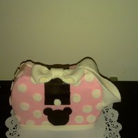 Mini Mouse Wristlet Purse Vanilla Cake with vanilla butter cream covered in Fondat, Fondant details