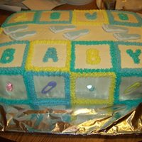 Block Baby Shower Cake 
