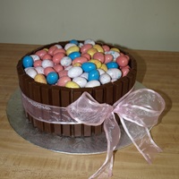 Easter 2010 Easter egg cake. Inside: red velvet cake