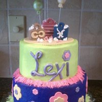 Bright Birthday Cake For A Girl That Loves To Shop. neon green with deep purple and pink and yellow accents. This cake was made for a girl that loves shopping and purple. Buttercream with...