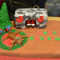 Christmas This is my first cake decorated with fondant.