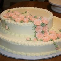 Small Oval Wedding Cake 