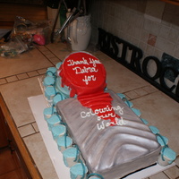 Paint Can And Tray Two cakes. The paint can is proped up on an angle so it looks like it is pouring paint out into the tray. The little paint cans that...