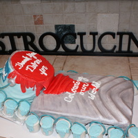 Paint Can And Tray This is two cakes. One is shaped like a paint can and the other like a tray. I joined them together by using fondant as paint. It was a...