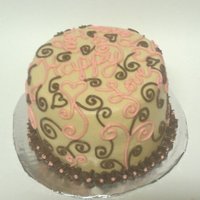 Swirly Message Cake Simple cake covered in butter-cream and chocolate cream. My swirly fascination with words of feeling.