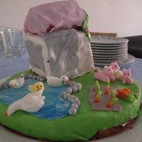 Shack With Lake Inspired by a cake in the magazine mjam taart