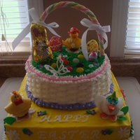 Basket Cake Easter Basket Cake - I got the ideas for the figures from other CC posts ... thank you for the ideas that made my basket cake a huge...