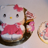 Hello Kitty Hello Kitty took about 5 hours to make and I really enjoyed doing this, she does have whiskers coloured cocktail sticks but the picture...