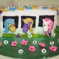 Pony Cake decorations in fondant