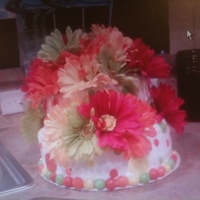 Flower & Polka Dot Cake Heather's Birthday Cake