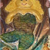 Mermaid Cake For My Daughters Birthday! I think this was the 2nd cake i ever made, i was quite pleased overall, but i'm new to this so any comments are welcomed!!