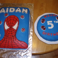 Spiderman Cake Fondant spiderman cake for son's 5th birthday