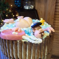 Hot Tub Willie Sculpted from modeling chocolate. I did this cake as a gag for my husbands co-worker.