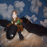 Toothless The Night Fury Sculpted In Modeling Chocolate This is a work in progress of a cake I am making for my nephew. Toothless is made from RKT and modeling chocolate. Hiccup is made from...