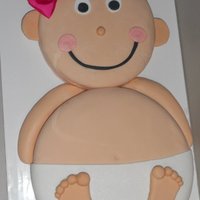 Baby Girl Cake this was a baby shower cake for a friend... she was having a girl!