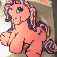 My Little Pony white cake with buttercream icing