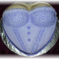 Lingerie Cake I seen these on here and wanted to try one, so I made one for my hubby. Wasnt to sure on the ruffle or lace technique, I am still in class...