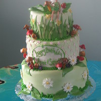 Tinkerbell Cake Made this for a guy at work. His wife and daughter have the same birthday.