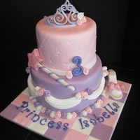 Princess Cake This is a chocolate cake with strawberry pudding filling. All decorations are MMF, gumpaste or 50/50. TFL!
