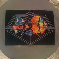 Draft Punk Birthday Cake Edible image, fondant