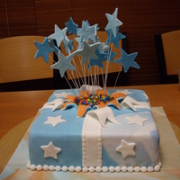 Exploding Star Cake My first real cake. Very happy it turned out great. Chocolate mud cake. From Planet Cake book.