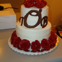 Bridal Shower Cake I made this cake for my friend's sister's bridal shower. It was a chocolate chip cake filled with vanilla buttercream and covered...