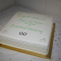 Diamond Wedding Cake 60 A not to fussy diamond wedding cake.