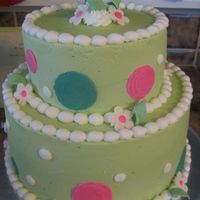 Baby Shower Dots & Spirals I made this one to match the baby shower invitations. All BC with MMF spirals and flowers.