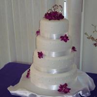 Purpe Orchid Purple Orchid wedding cake